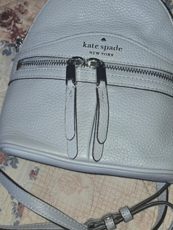 Kate Spade Karina Mini Convertible Backpack Blue Frosted - Picture 8 of 10